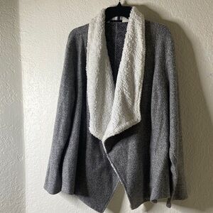 Avon Gray and Cream Women's Cardigan